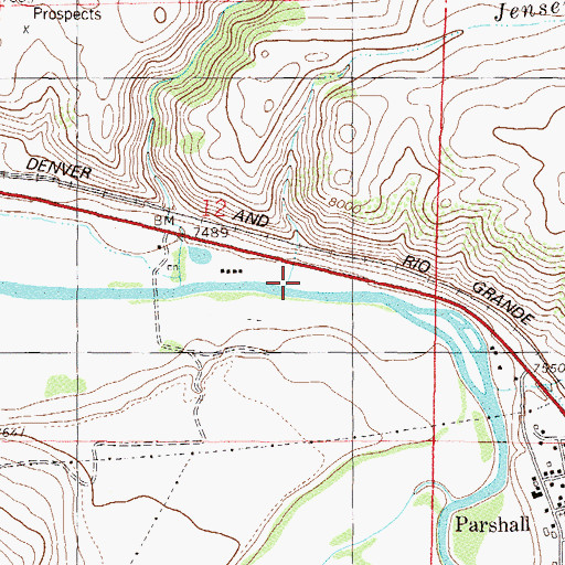 Topographic Map of Jensen Creek, CO
