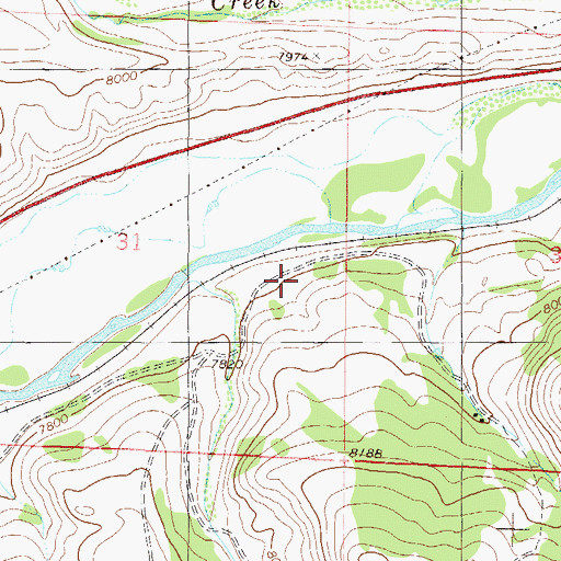 Topographic Map of Marietta Creek, CO
