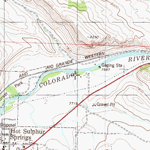Topographic Map of Gardiner Creek, CO