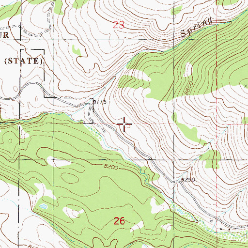Topographic Map of Spring Creek, CO