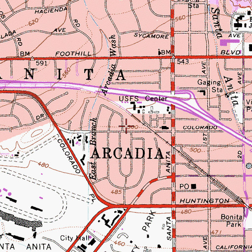 Topographic Map of Newcastle Park, CA