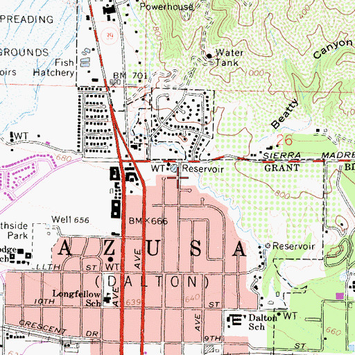 Topographic Map of Pioneer Park, CA