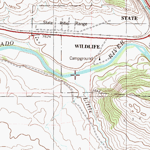 Topographic Map of Little Muddy Creek, CO