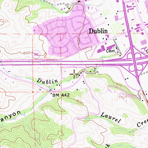 Topographic Map of Murray School (historical), CA
