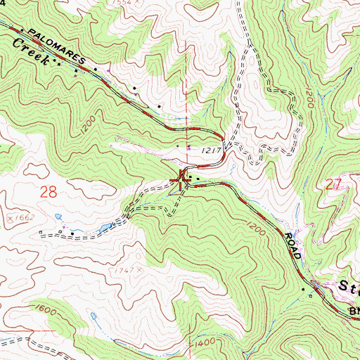 Topographic Map of Stonybrook School (historical), CA