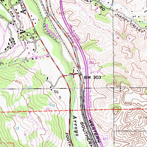 Topographic Map of Verona, CA