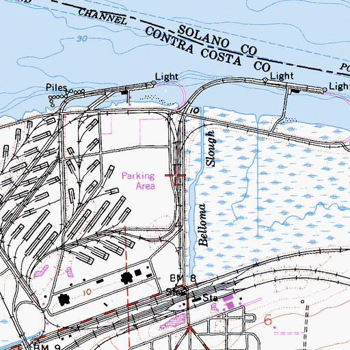 Topographic Map of Bay Point Yacht Harbor (historical), CA
