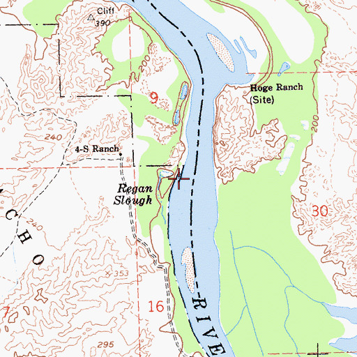 Topographic Map of Hoge Ferry (historical), CA