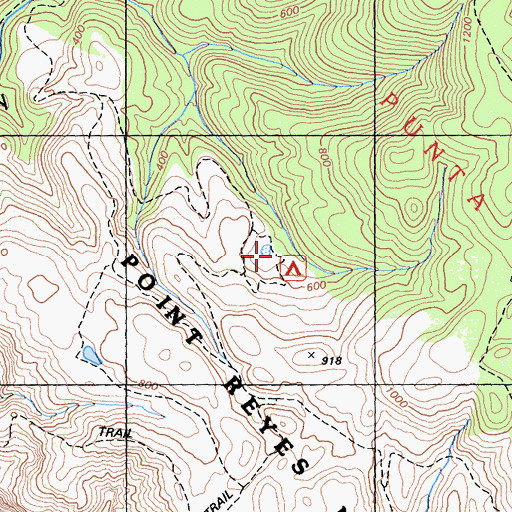 Topographic Map of Glenn Ranch (historical), CA