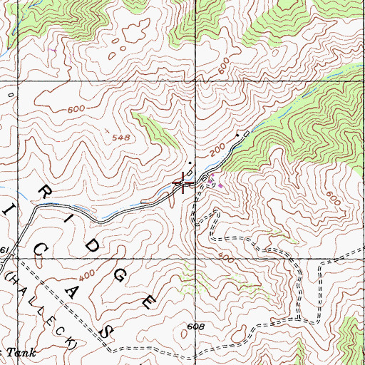 Topographic Map of Hixon Ranch, CA