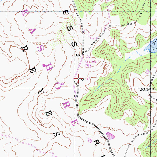 Topographic Map of Howard Ranch, CA