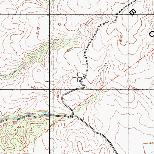 Topographic Map of Kahn Alley Ranch, CA