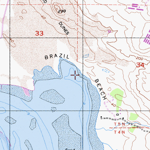 Topographic Map of Smiths Landing, CA