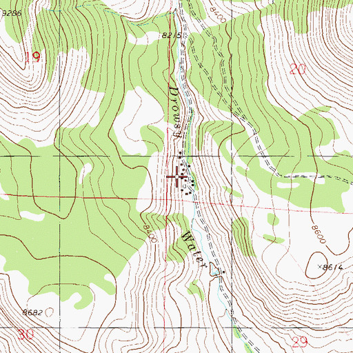Topographic Map of Drowsey Water Ranch, CO