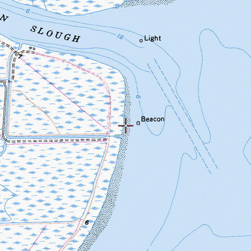 Topographic Map of Echo Island Beacon, CA