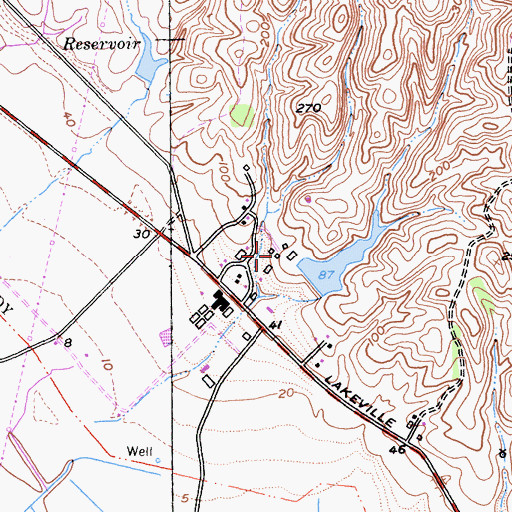 Topographic Map of Sleepy Hollow Ranch, CA