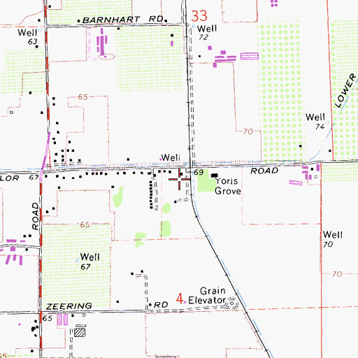 Topographic Map of Shoemake Siding (historical), CA