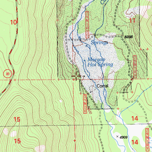 Topographic Map of Circle S Ranch, CA