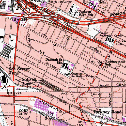Topographic Map of Hostetter Playground, CA