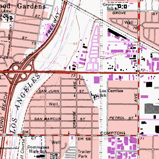 Topographic Map of Spane Park, CA