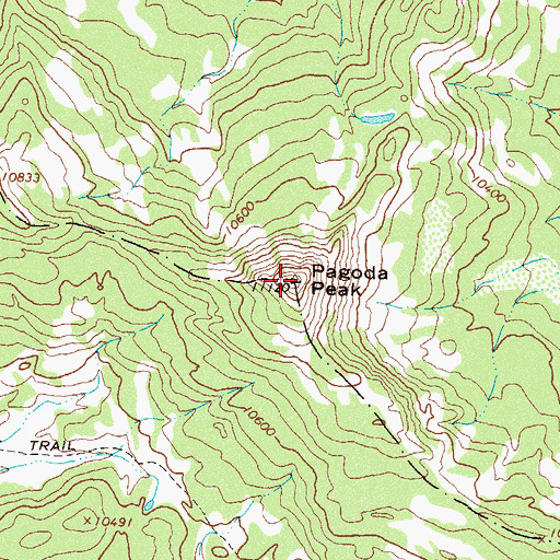 Topographic Map of Pagoda Peak, CO