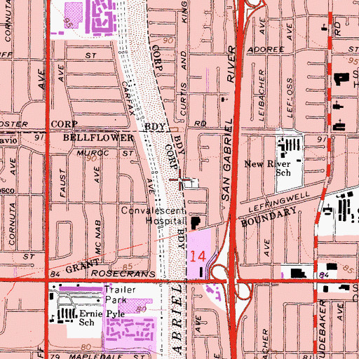 Topographic Map of Young Israel Cemetery, CA