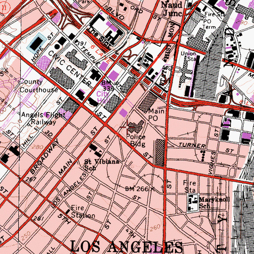 Topographic Map of Parker Center, CA