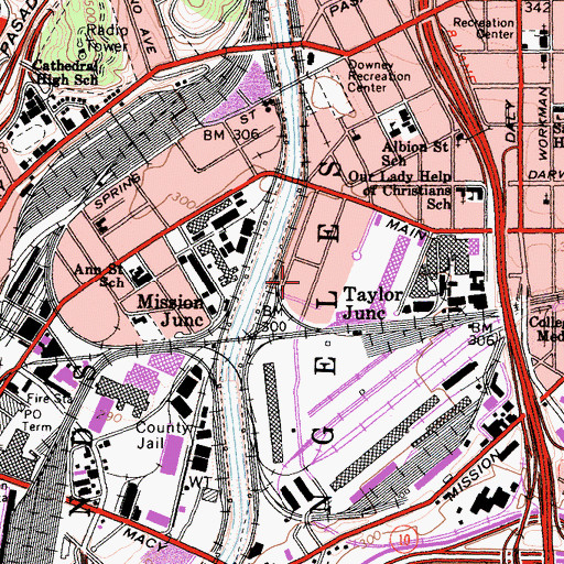 Topographic Map of San Antonio Winery, CA
