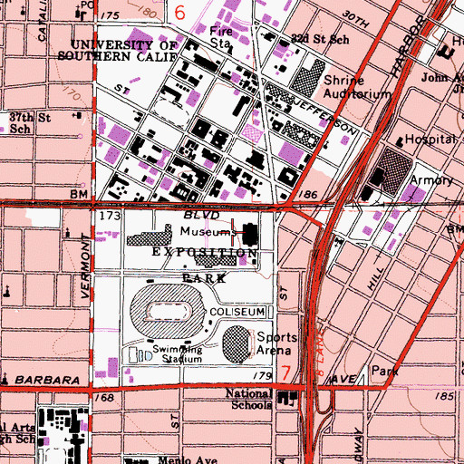 Topographic Map of Aerospace Museum, CA
