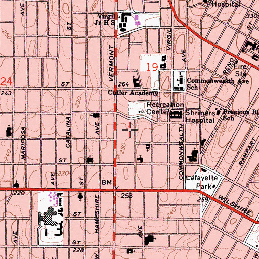 Topographic Map of West Coast University (historical), CA