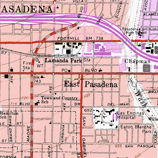Topographic Map of Walden School, CA