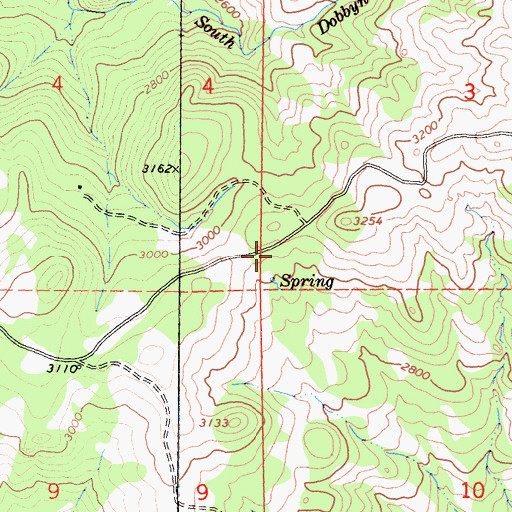 Topographic Map of Peak School (historical), CA