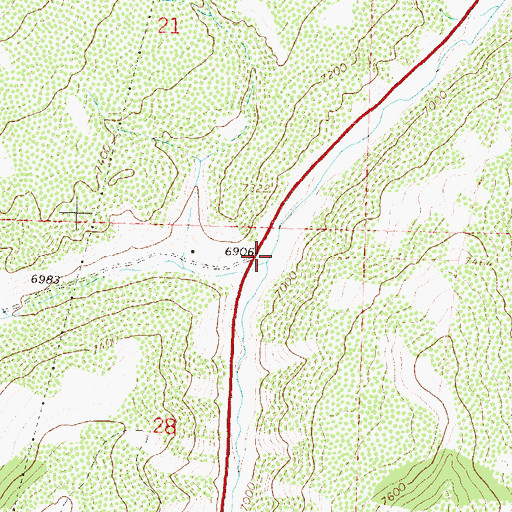 Topographic Map of West Fork Good Spring Creek, CO