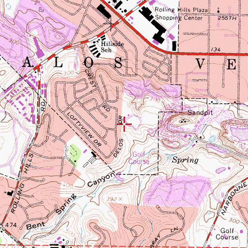 Topographic Map of Alta Loma Park, CA