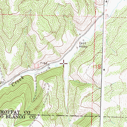 Topographic Map of East Fork Wilson Creek, CO