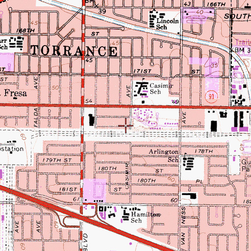 Topographic Map of Descanso Park, CA