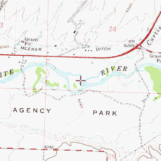 Topographic Map of Curtis Creek, CO