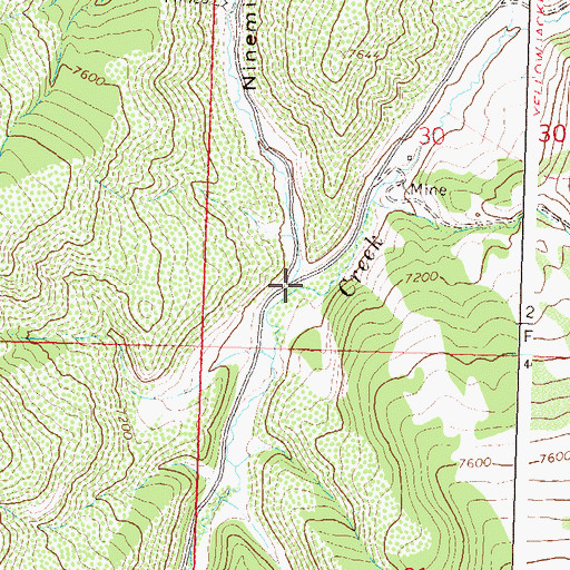 Topographic Map of Ninemile Draw, CO