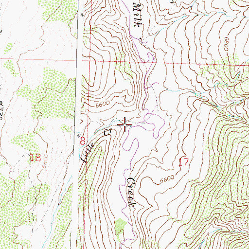 Topographic Map of Little Creek, CO
