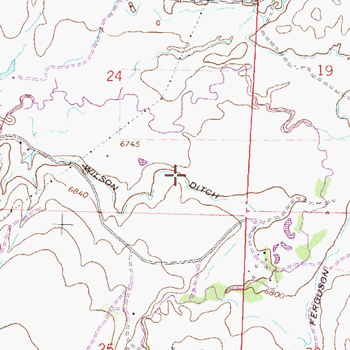 Topographic Map of Wilson Ditch, CO