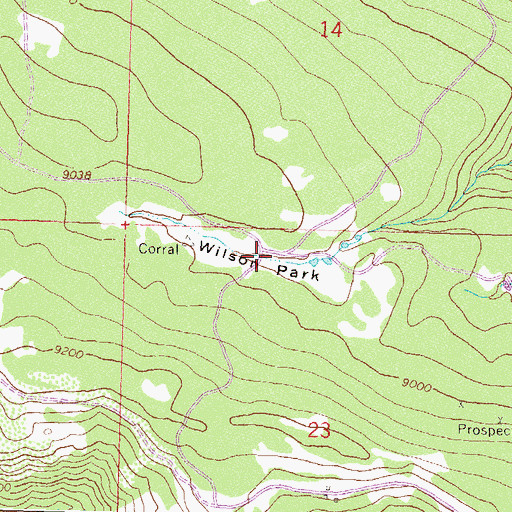 Topographic Map of Wilson Park, CO