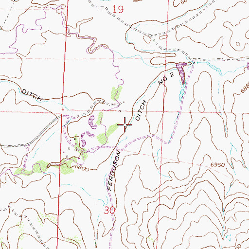 Topographic Map of Ferguson Ditch Number 2, CO