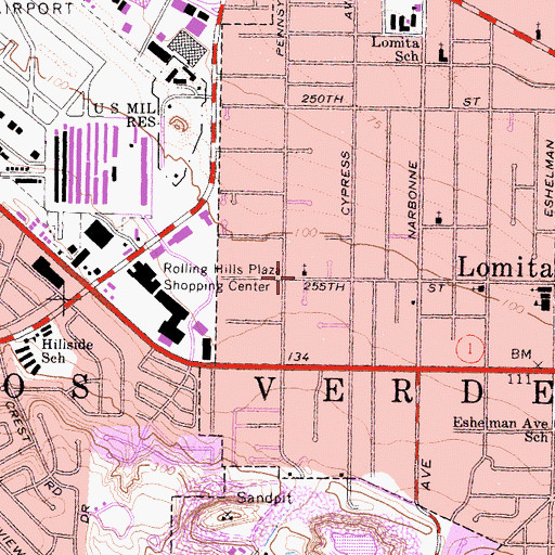 Topographic Map of First Born Chapel, CA