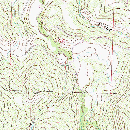 Topographic Map of Grade Creek, CO