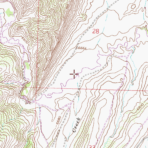 Topographic Map of Little Beaver Creek, CO