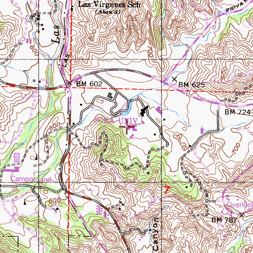 Topographic Map of Summit University, CA