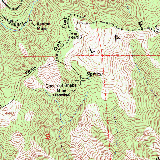 Topographic Map of McCullough Spring, CA
