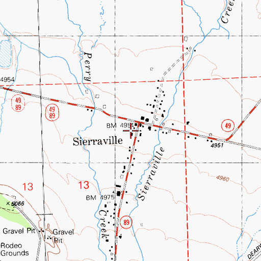 Topographic Map of Monte Carlo Saloon (historical), CA