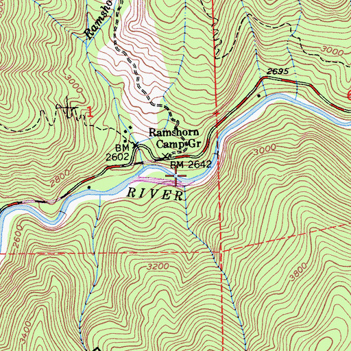Topographic Map of Saint Joe Bar, CA