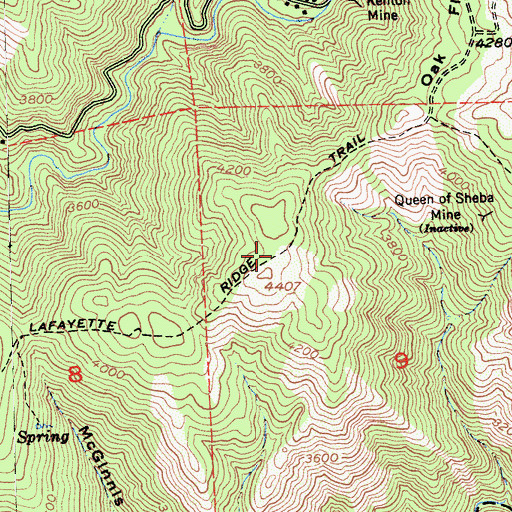 Topographic Map of Tulpehocke Flat, CA